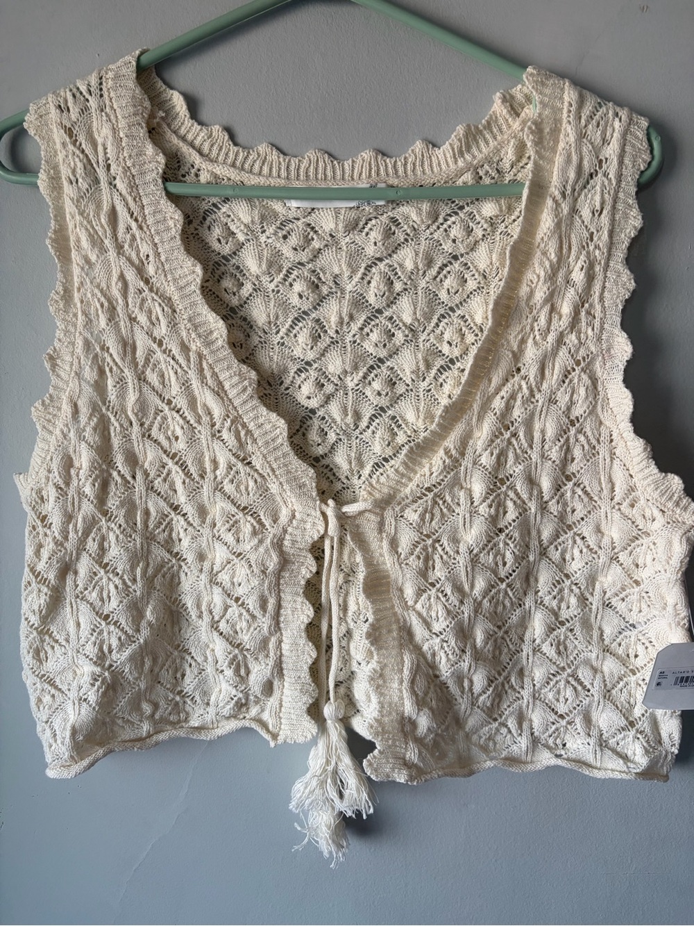 NWT altard state crochet cropped vest